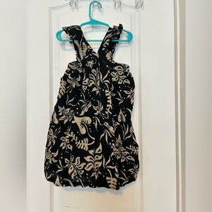 Gap Girls Black & Tan Floral Dress